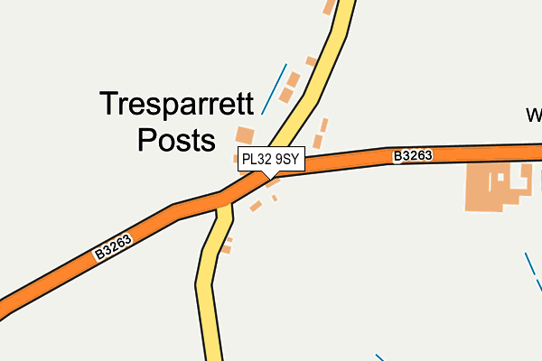 PL32 9SY map - OS OpenMap – Local (Ordnance Survey)