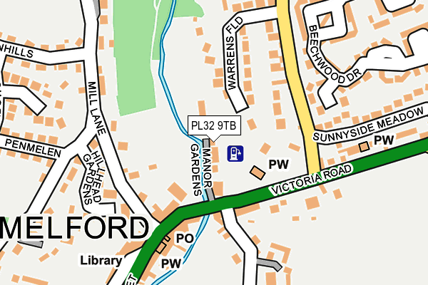 PL32 9TB map - OS OpenMap – Local (Ordnance Survey)