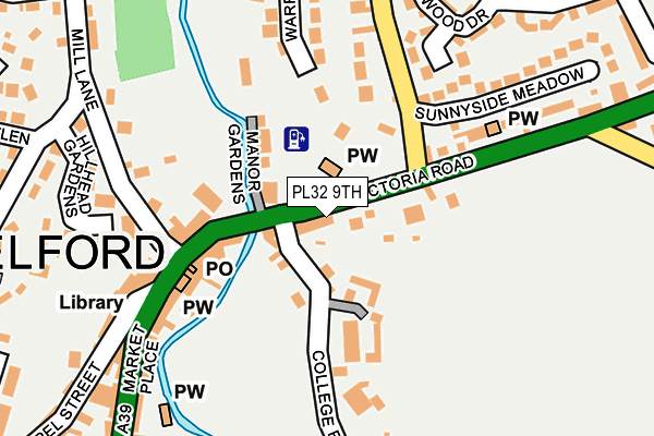 PL32 9TH map - OS OpenMap – Local (Ordnance Survey)