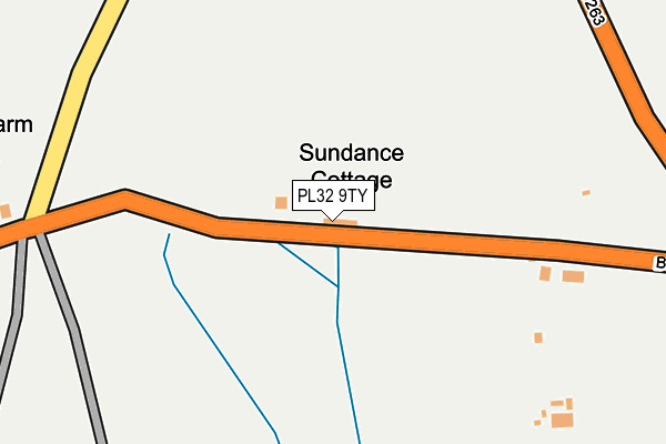 PL32 9TY map - OS OpenMap – Local (Ordnance Survey)