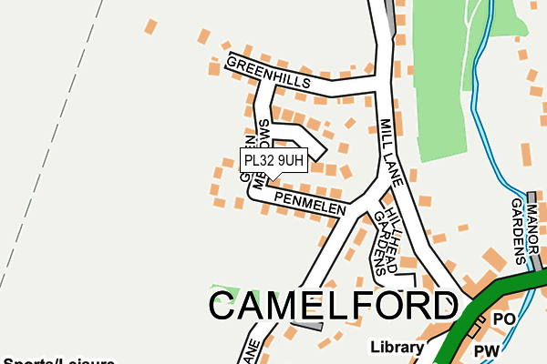 PL32 9UH map - OS OpenMap – Local (Ordnance Survey)