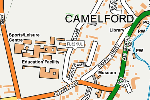 PL32 9UL map - OS OpenMap – Local (Ordnance Survey)