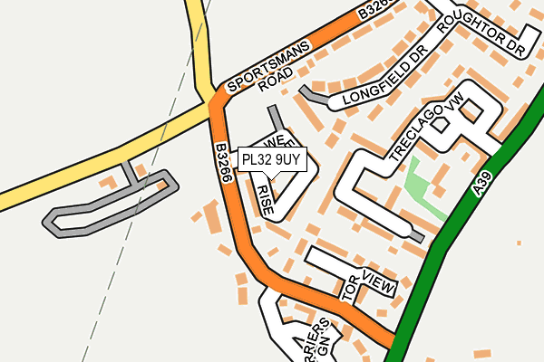 PL32 9UY map - OS OpenMap – Local (Ordnance Survey)