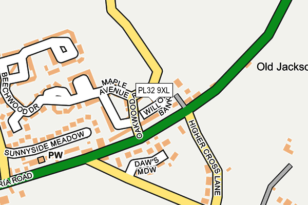 PL32 9XL map - OS OpenMap – Local (Ordnance Survey)