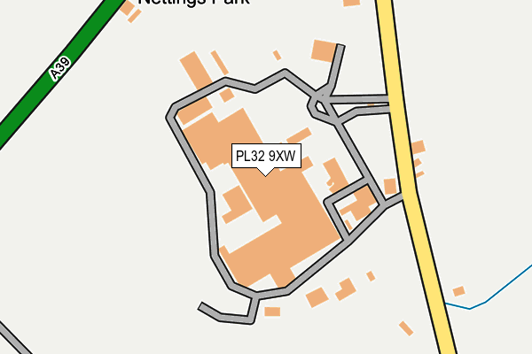 PL32 9XW map - OS OpenMap – Local (Ordnance Survey)