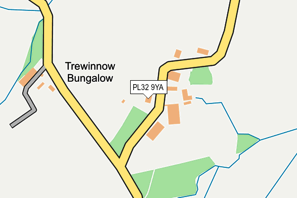 PL32 9YA map - OS OpenMap – Local (Ordnance Survey)