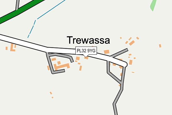 PL32 9YG map - OS OpenMap – Local (Ordnance Survey)