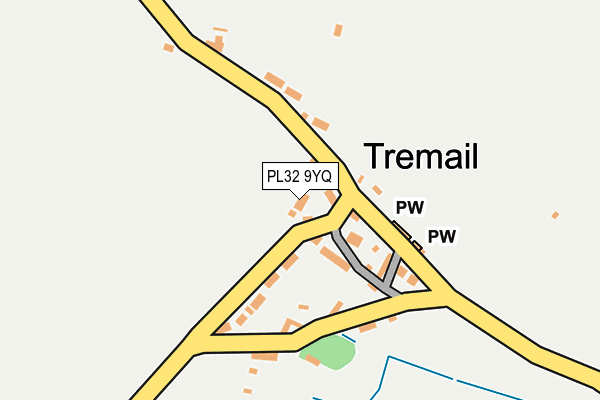 PL32 9YQ map - OS OpenMap – Local (Ordnance Survey)