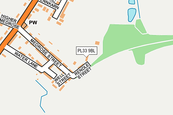PL33 9BL map - OS OpenMap – Local (Ordnance Survey)