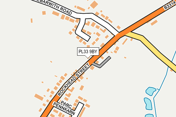 PL33 9BY map - OS OpenMap – Local (Ordnance Survey)