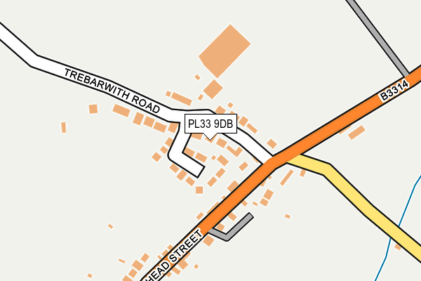 PL33 9DB map - OS OpenMap – Local (Ordnance Survey)