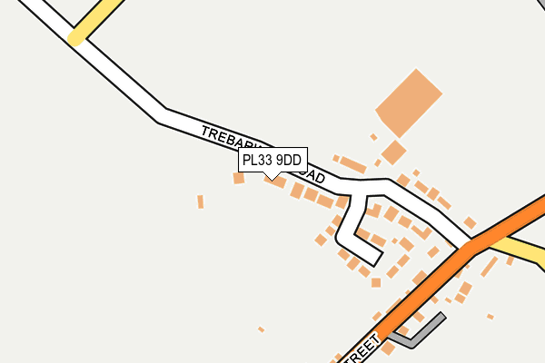 PL33 9DD map - OS OpenMap – Local (Ordnance Survey)