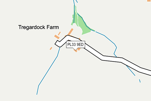 PL33 9ED map - OS OpenMap – Local (Ordnance Survey)