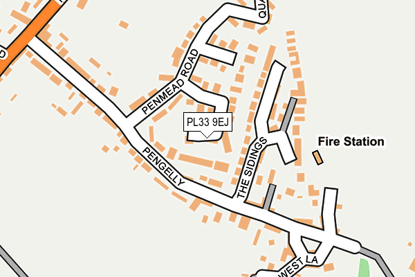 PL33 9EJ map - OS OpenMap – Local (Ordnance Survey)
