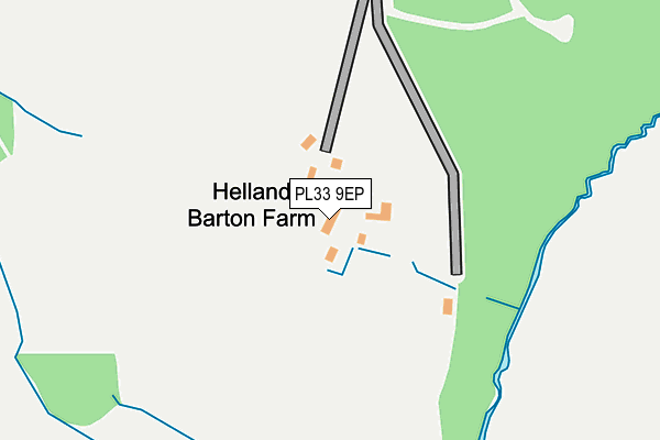 PL33 9EP map - OS OpenMap – Local (Ordnance Survey)
