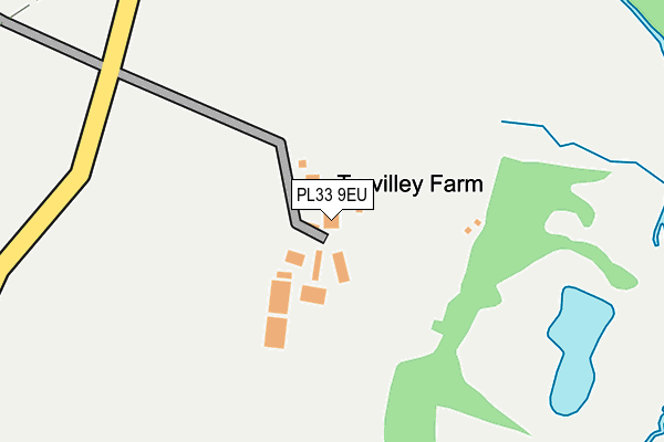 PL33 9EU map - OS OpenMap – Local (Ordnance Survey)