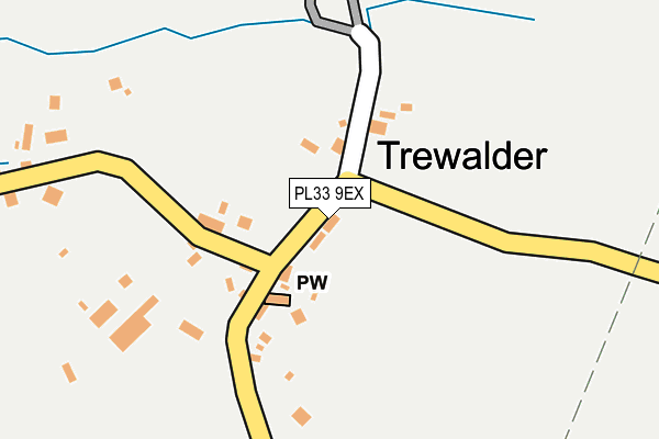 PL33 9EX map - OS OpenMap – Local (Ordnance Survey)