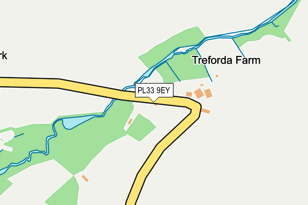 PL33 9EY map - OS OpenMap – Local (Ordnance Survey)