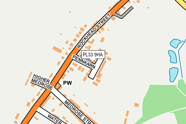 PL33 9HA map - OS OpenMap – Local (Ordnance Survey)