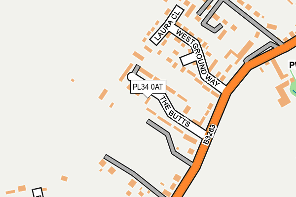 PL34 0AT map - OS OpenMap – Local (Ordnance Survey)