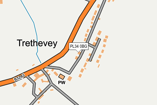 PL34 0BG map - OS OpenMap – Local (Ordnance Survey)