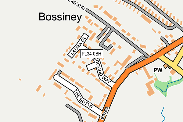 PL34 0BH map - OS OpenMap – Local (Ordnance Survey)
