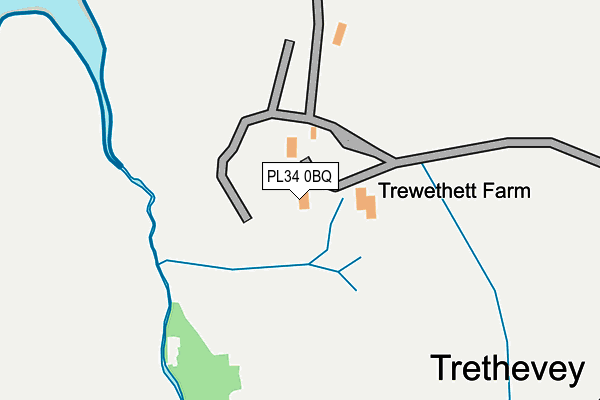 PL34 0BQ map - OS OpenMap – Local (Ordnance Survey)