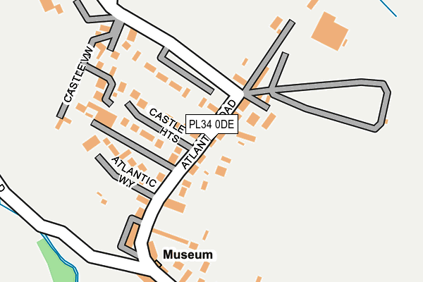 PL34 0DE map - OS OpenMap – Local (Ordnance Survey)