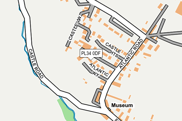 PL34 0DF map - OS OpenMap – Local (Ordnance Survey)
