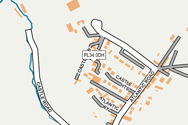 PL34 0DH map - OS OpenMap – Local (Ordnance Survey)