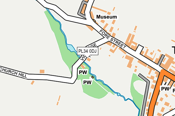 PL34 0DJ map - OS OpenMap – Local (Ordnance Survey)