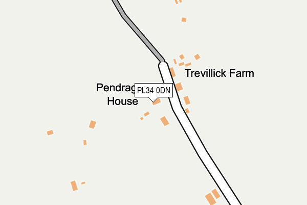 PL34 0DN map - OS OpenMap – Local (Ordnance Survey)