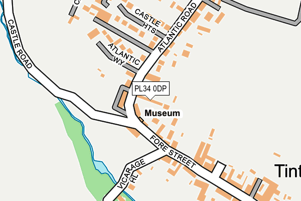 PL34 0DP map - OS OpenMap – Local (Ordnance Survey)