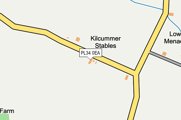 PL34 0EA map - OS OpenMap – Local (Ordnance Survey)