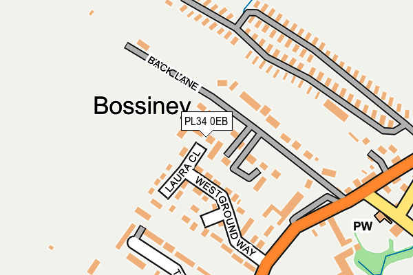 PL34 0EB map - OS OpenMap – Local (Ordnance Survey)