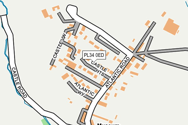 PL34 0ED map - OS OpenMap – Local (Ordnance Survey)