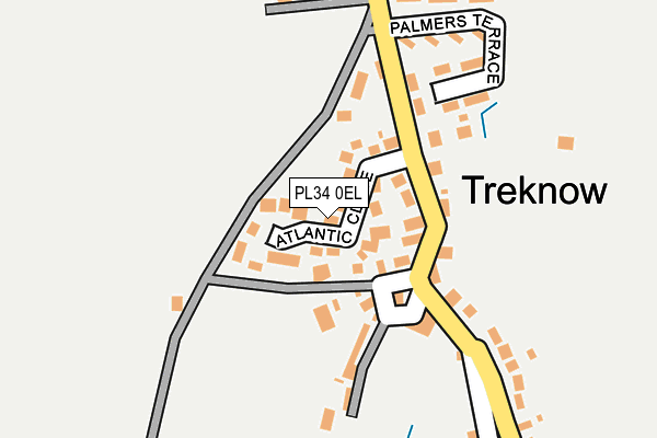 PL34 0EL map - OS OpenMap – Local (Ordnance Survey)