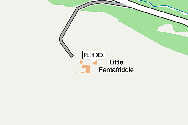PL34 0EX map - OS OpenMap – Local (Ordnance Survey)
