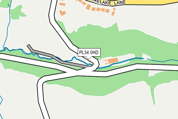 PL34 0HD map - OS OpenMap – Local (Ordnance Survey)