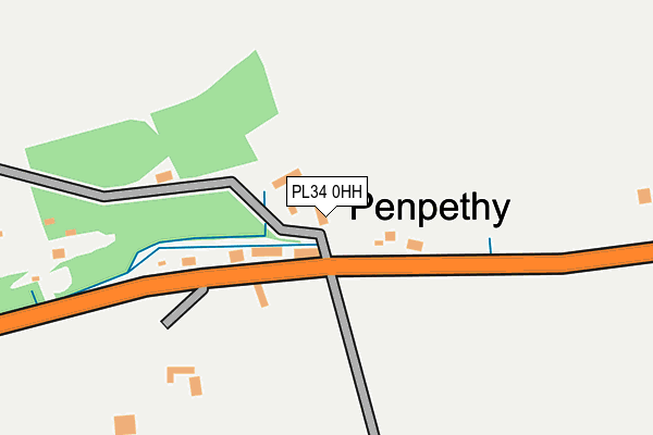 PL34 0HH map - OS OpenMap – Local (Ordnance Survey)