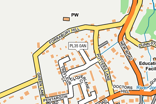 PL35 0AN map - OS OpenMap – Local (Ordnance Survey)