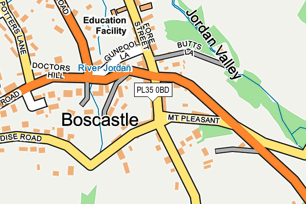 PL35 0BD map - OS OpenMap – Local (Ordnance Survey)