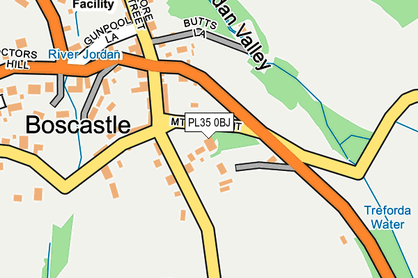 PL35 0BJ map - OS OpenMap – Local (Ordnance Survey)