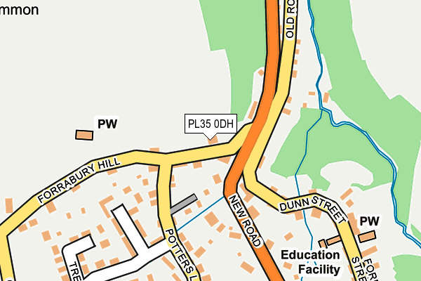 PL35 0DH map - OS OpenMap – Local (Ordnance Survey)