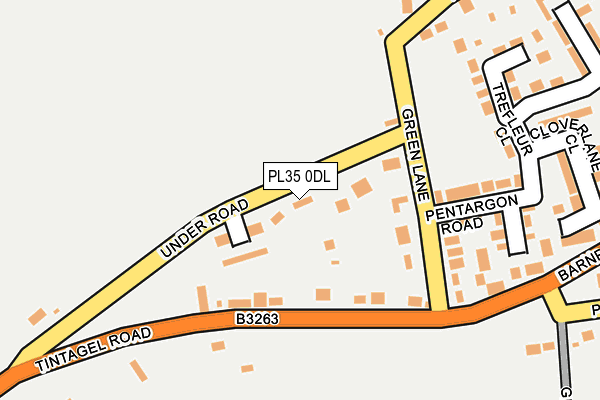 PL35 0DL map - OS OpenMap – Local (Ordnance Survey)