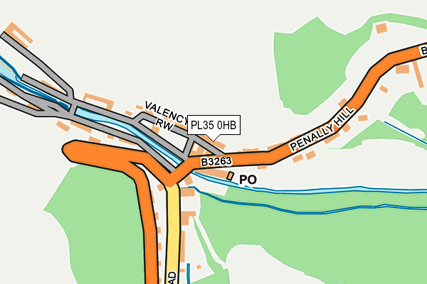 PL35 0HB map - OS OpenMap – Local (Ordnance Survey)