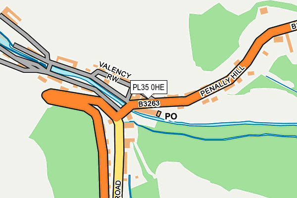 PL35 0HE map - OS OpenMap – Local (Ordnance Survey)