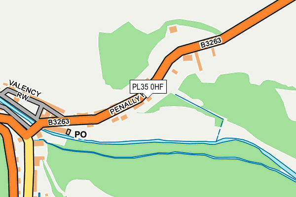PL35 0HF map - OS OpenMap – Local (Ordnance Survey)