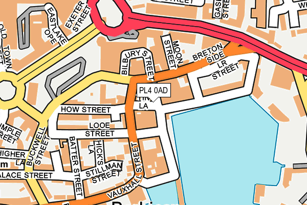 PL4 0AD map - OS OpenMap – Local (Ordnance Survey)