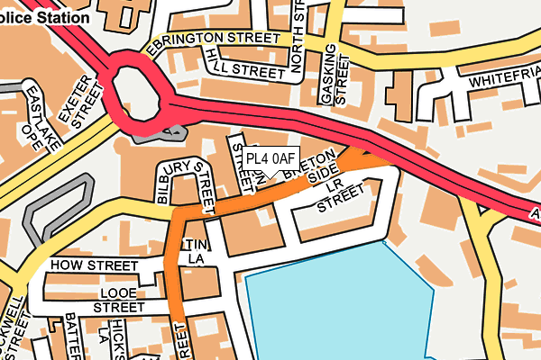 PL4 0AF map - OS OpenMap – Local (Ordnance Survey)